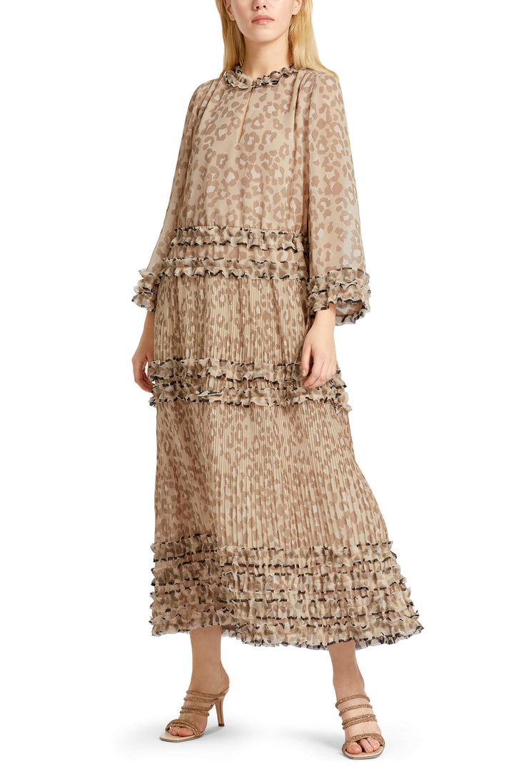 Marc Cain Collection UC 21.35 W36 Brown Animal Print Dress - Olivia Grace Fashion