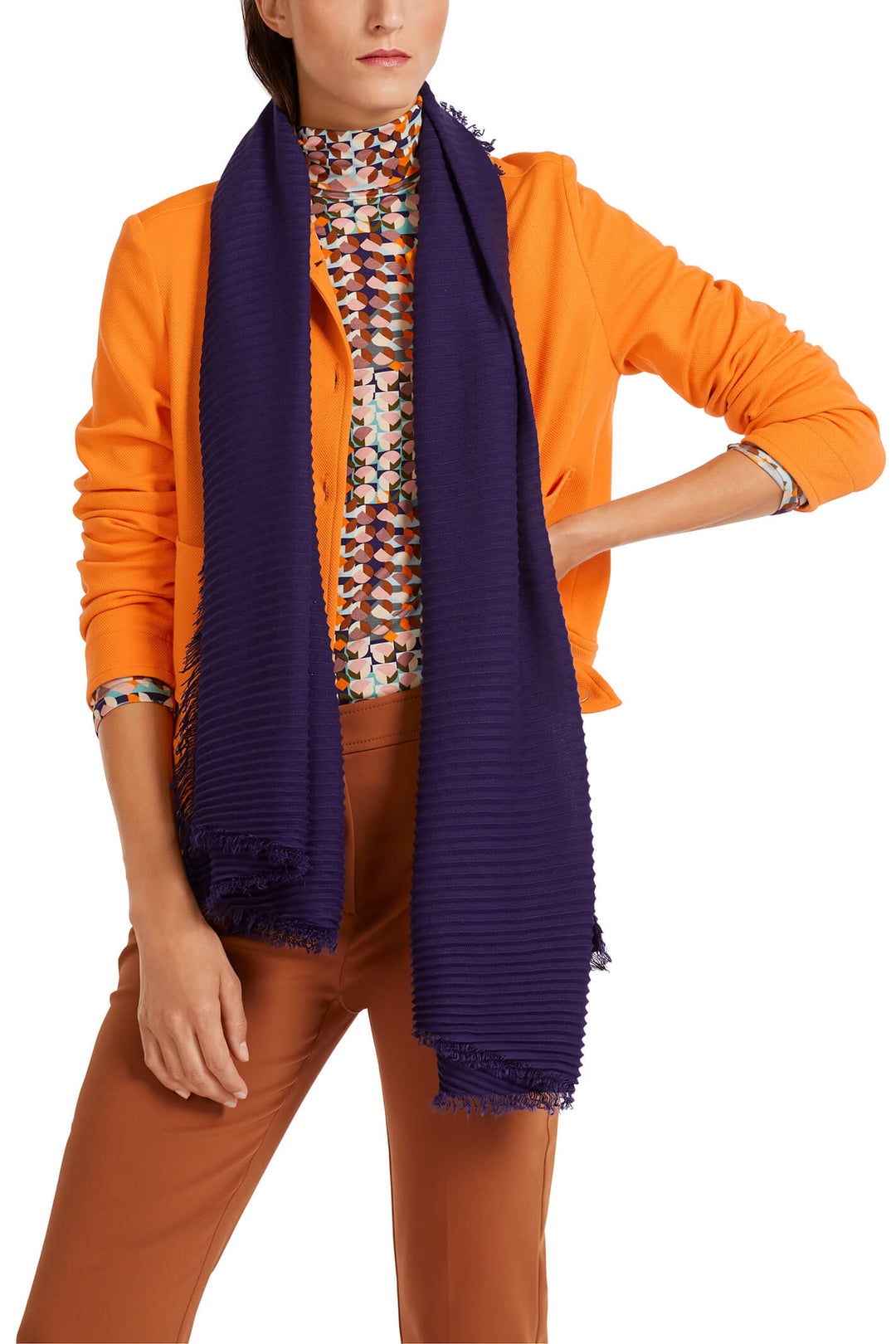 Marc Cain Collection UC 31.09 J05 Clear Orange Jacket - Olivia Grace Fashion