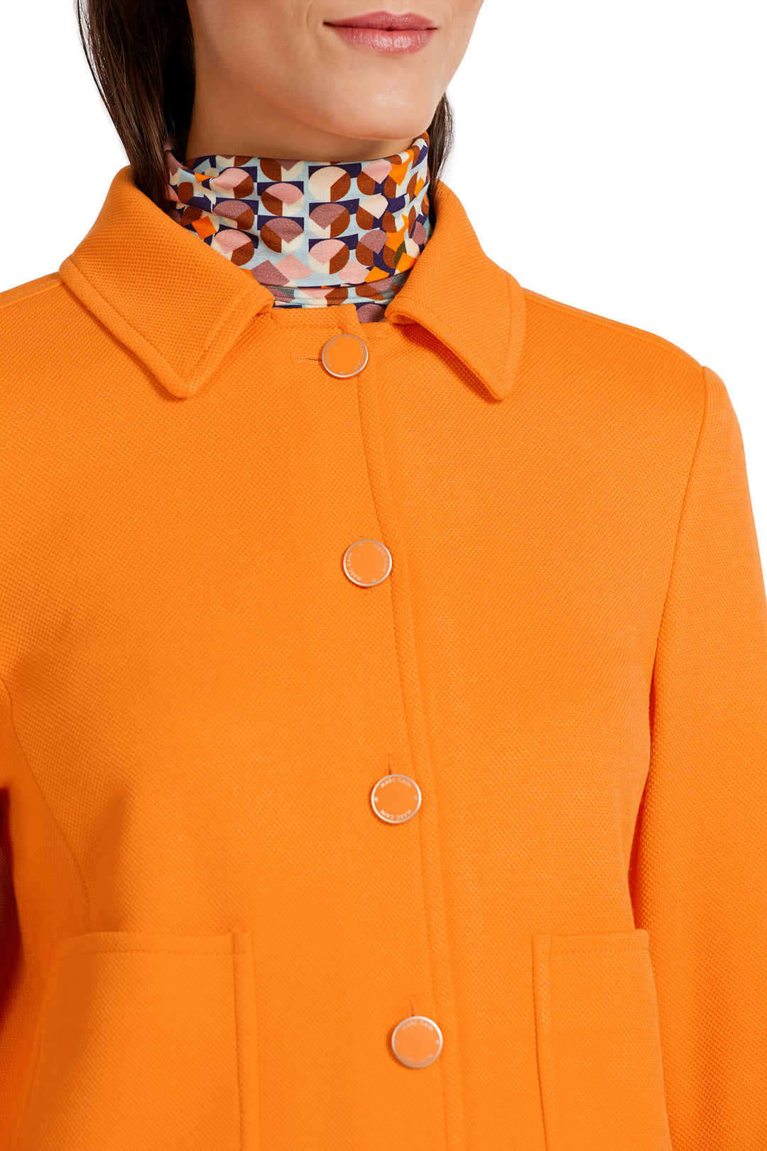 Marc Cain Collection UC 31.09 J05 Clear Orange Jacket - Olivia Grace Fashion