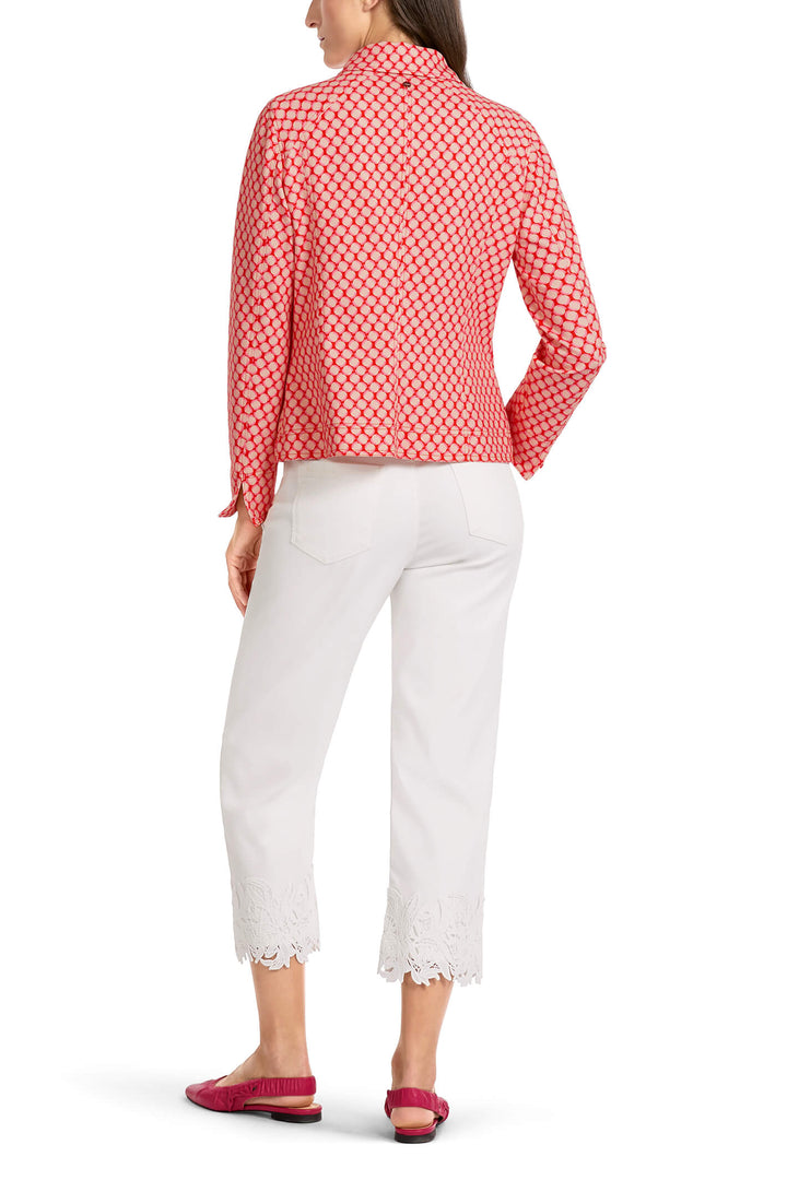 Marc Cain Collection UC 31.12 J18 Tangerine Orange Print Jacket - Olivia Grace Fashion