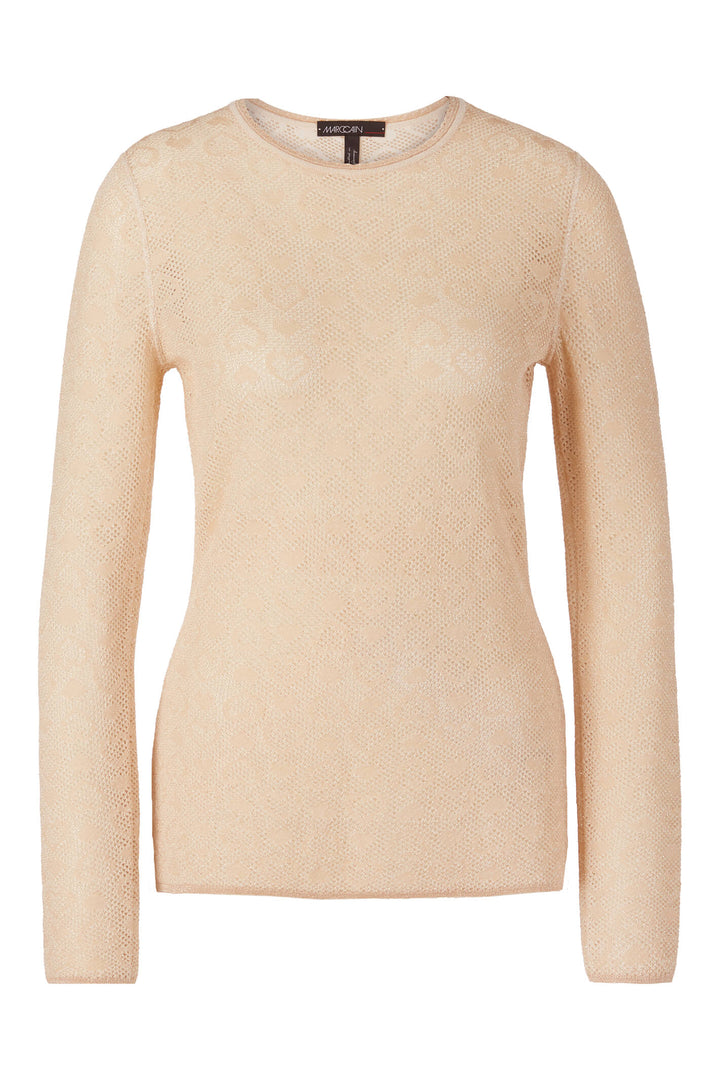 Marc Cain Collection UC 41.17 M11 Creme Heart Top - Olivia Grace Fashion