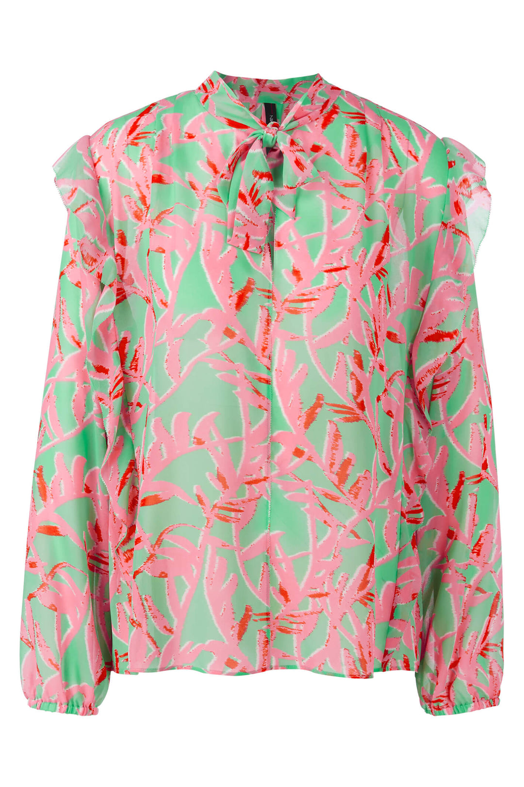 Marc Cain Collection UC 51.01 W43 Bright Jade Green Print Blouse - Olivia Grace Fashion