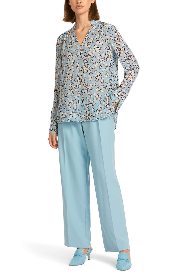 Marc Cain Collection UC 55.07 W34 Blue Print Top