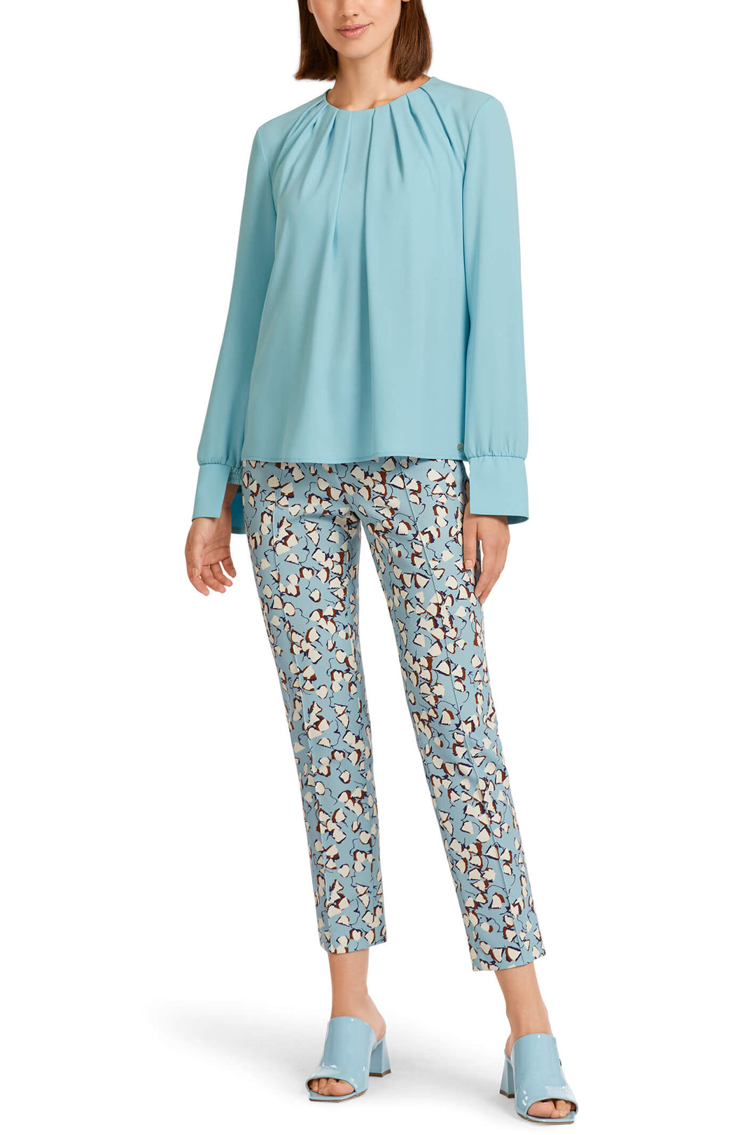 Marc Cain Collection UC 55.09 W01 Light Blue Top - Olivia Grace Fashion