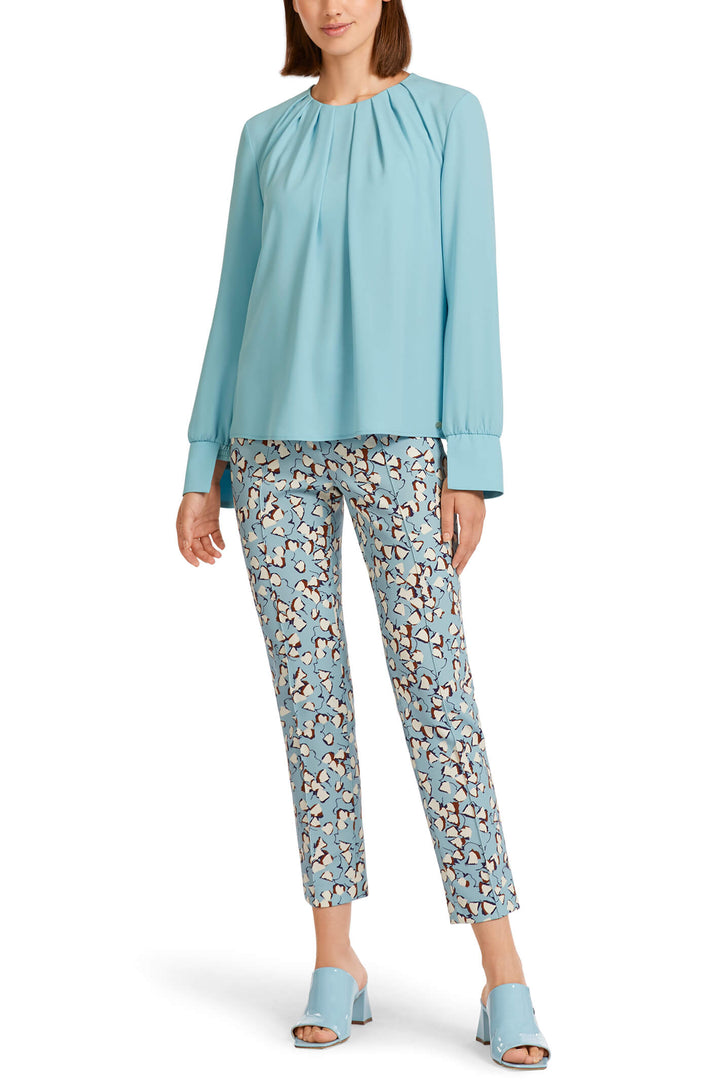 Marc Cain Collection UC 55.09 W01 Light Blue Top - Olivia Grace Fashion