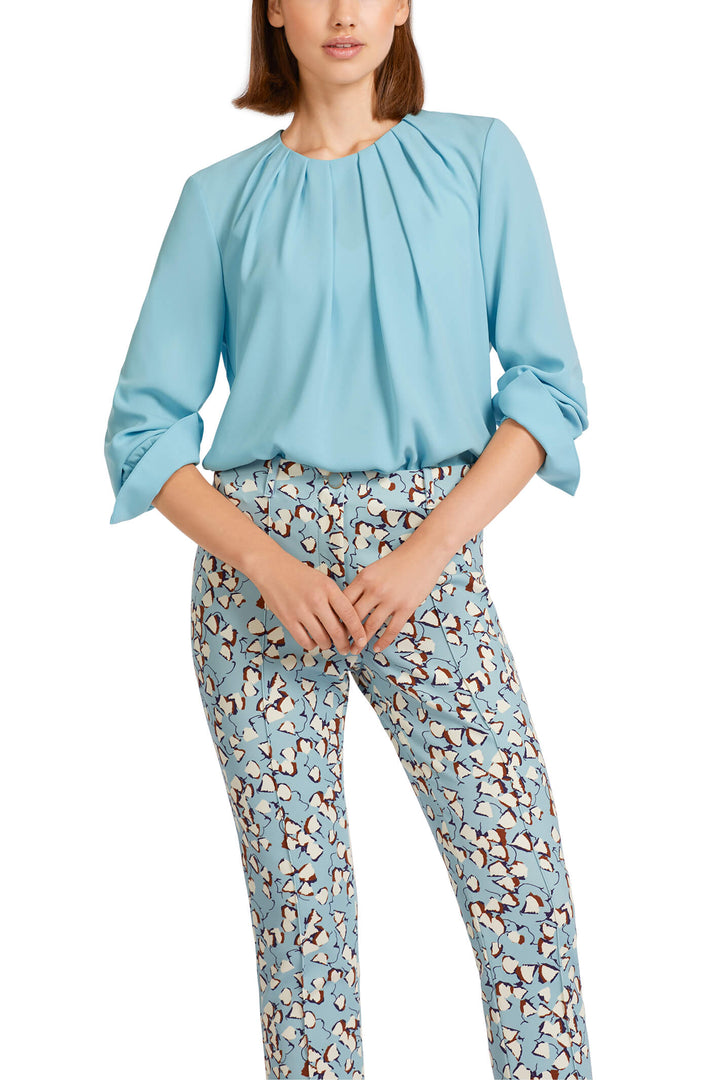 Marc Cain Collection UC 55.09 W01 Light Blue Top - Olivia Grace Fashion