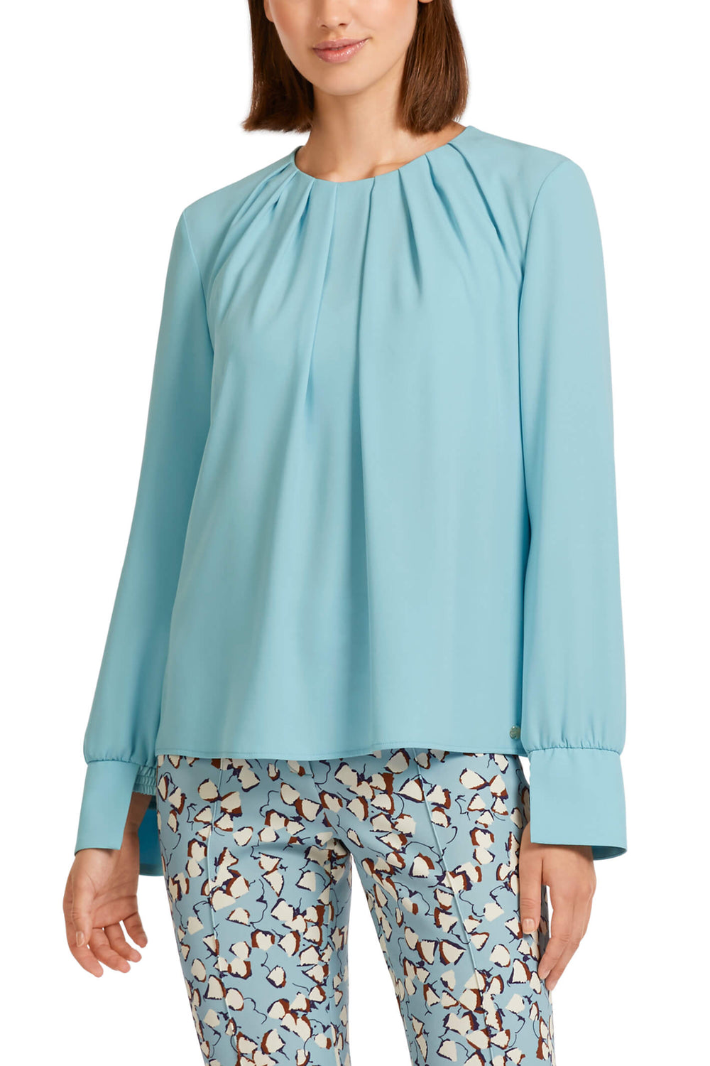 Marc Cain Collection UC 55.09 W01 Light Blue Top - Olivia Grace Fashion