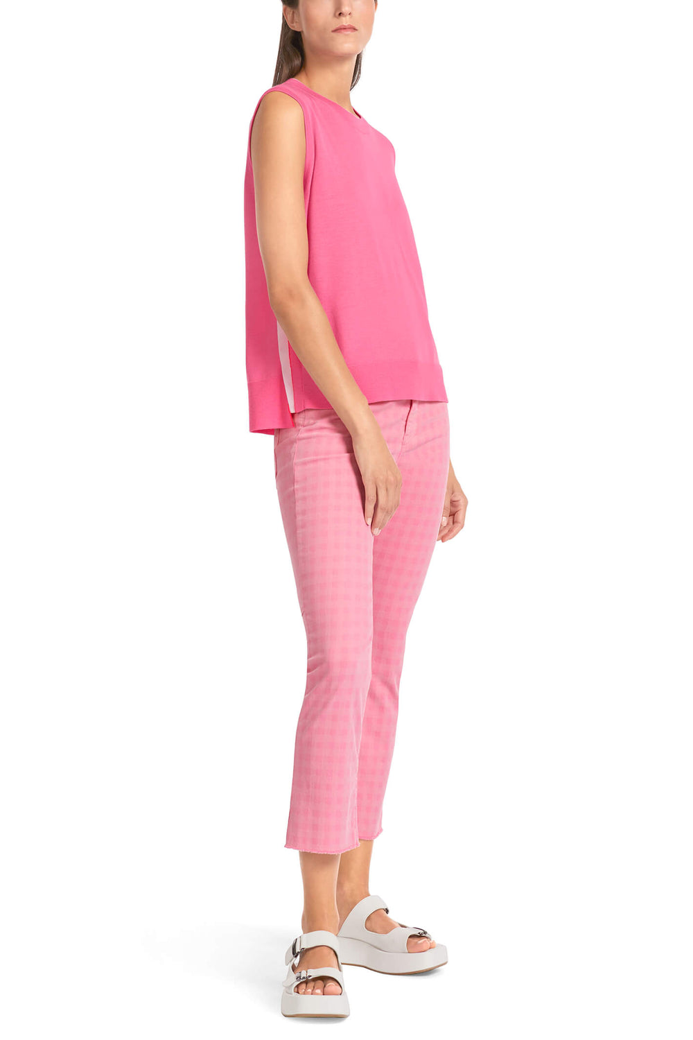 Marc Cain Collection UC 61.01 M73 Bright Pink Sleeveless Jumper - Olivia Grace Fashion