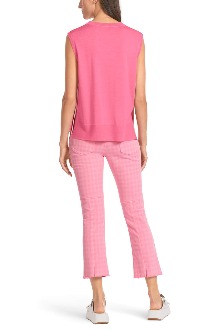Marc Cain Collection UC 61.01 M73 Bright Pink Sleeveless Jumper - Olivia Grace Fashion