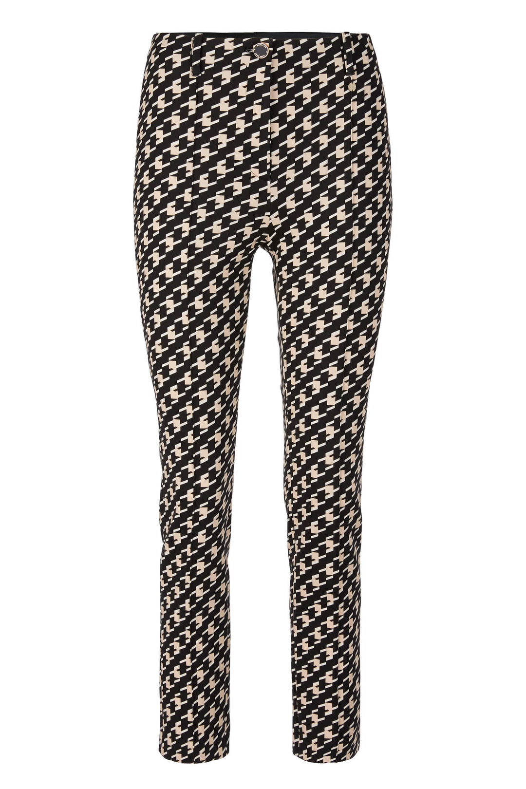 Marc Cain Collection UC 81.11 J11 Black Print Stretch Trousers - Olivia Grace Fashion