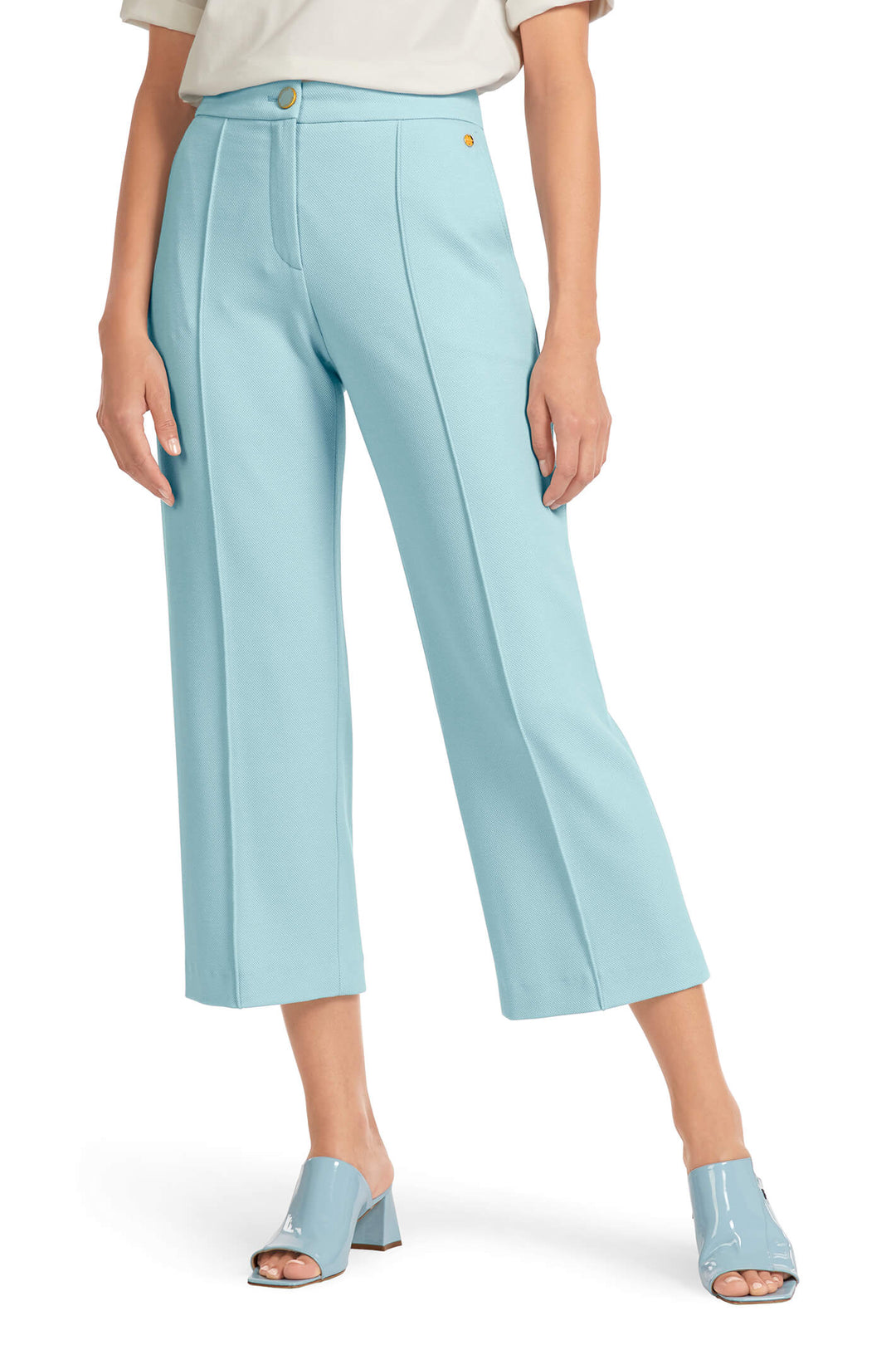 Marc Cain Collection UC 81.30 J05 Blue Cropped Trousers - Olivia Grace Fashion