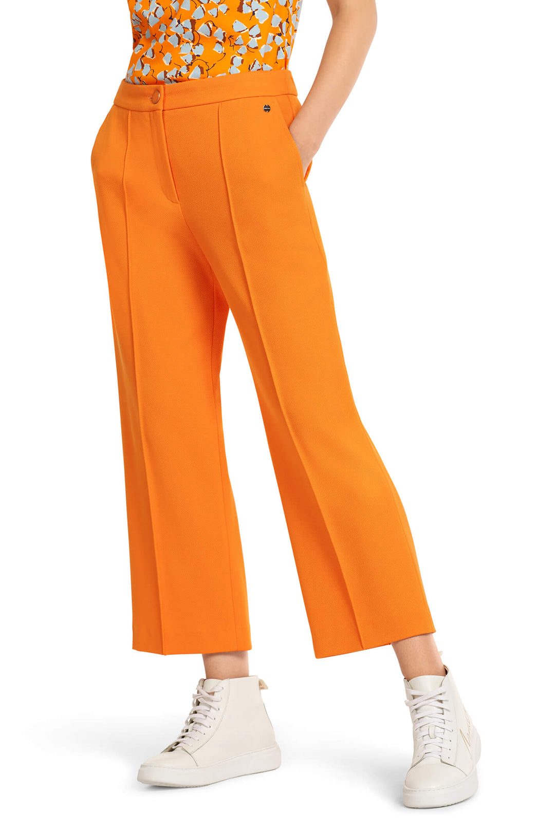 Marc Cain Collection UC 81.30 J05 Orange Cropped Trousers - Olivia Grace Fashion