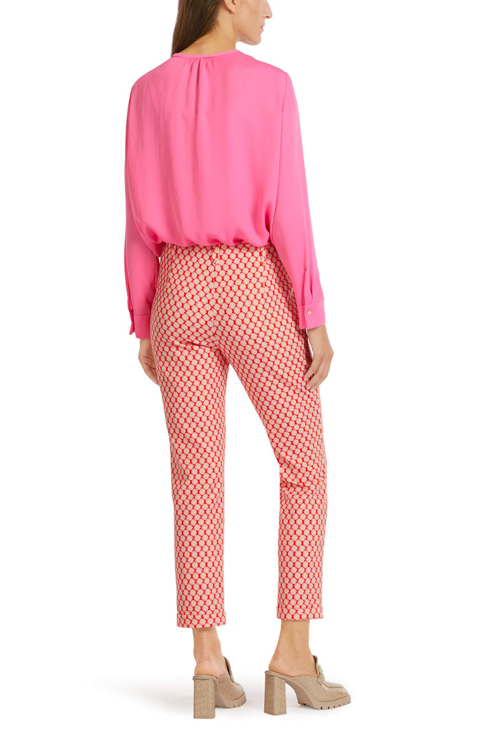 Marc Cain Collection UC 81.32 J18 Tangerien Orange Print Trousers - Olivia Grace Fashion