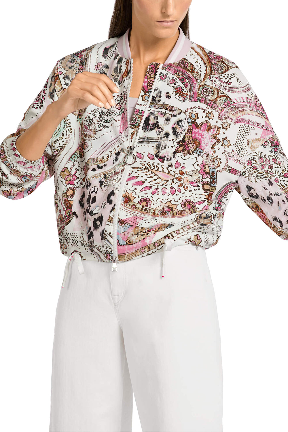 Marc Cain Sports US 31.04 W50 Light Lavender Print Jacket - Olivia Grace Fashion