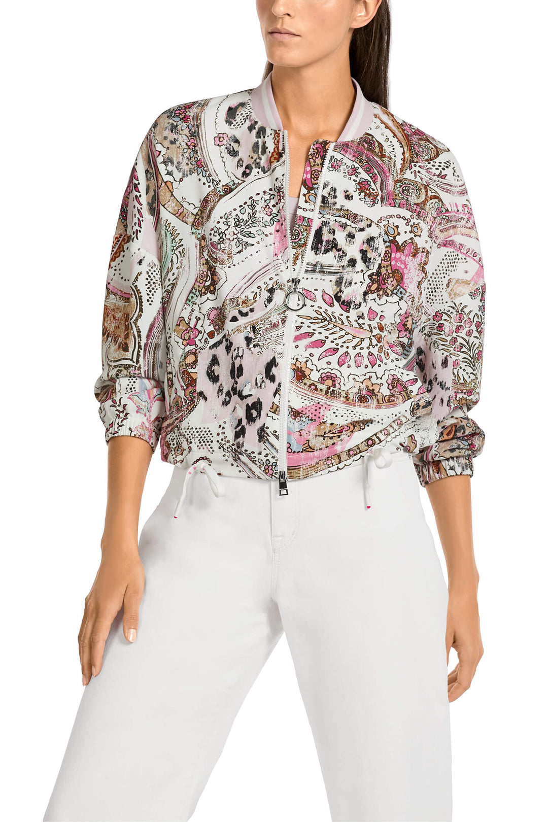 Marc Cain Sports US 31.04 W50 Light Lavender Print Jacket - Olivia Grace Fashion
