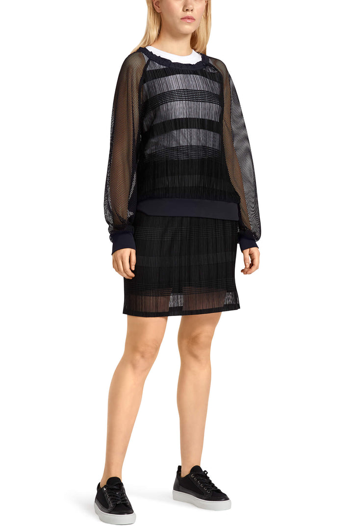 Marc Cain Sports US 48.54 J32 395 Midnight Blue Aquanauts Mesh Top -  Olivia Grace Fashion