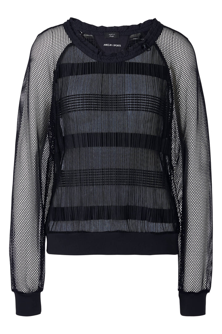 Marc Cain Sports US 48.54 J32 395 Midnight Blue Aquanauts Mesh Top -  Olivia Grace Fashion