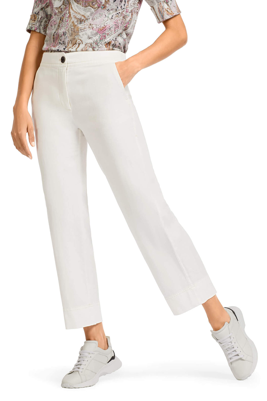 Marc Cain Sports US 81.13 W51 Off White Trousers - Olivia Grace Fashion