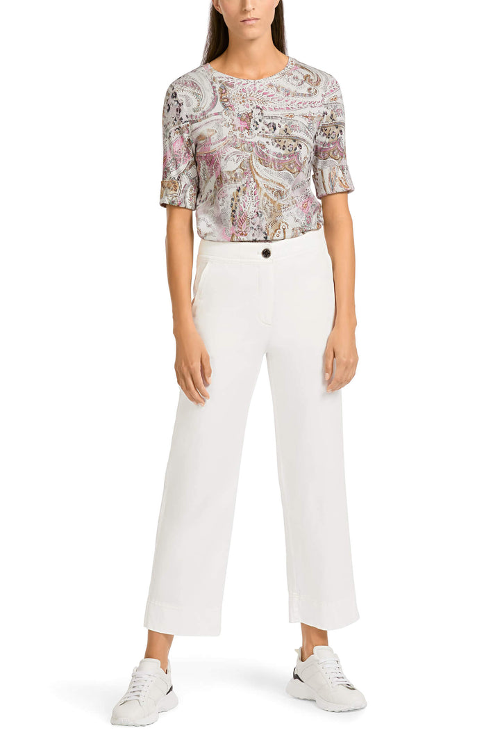Marc Cain Sports US 81.13 W51 Off White Trousers - Olivia Grace Fashion
