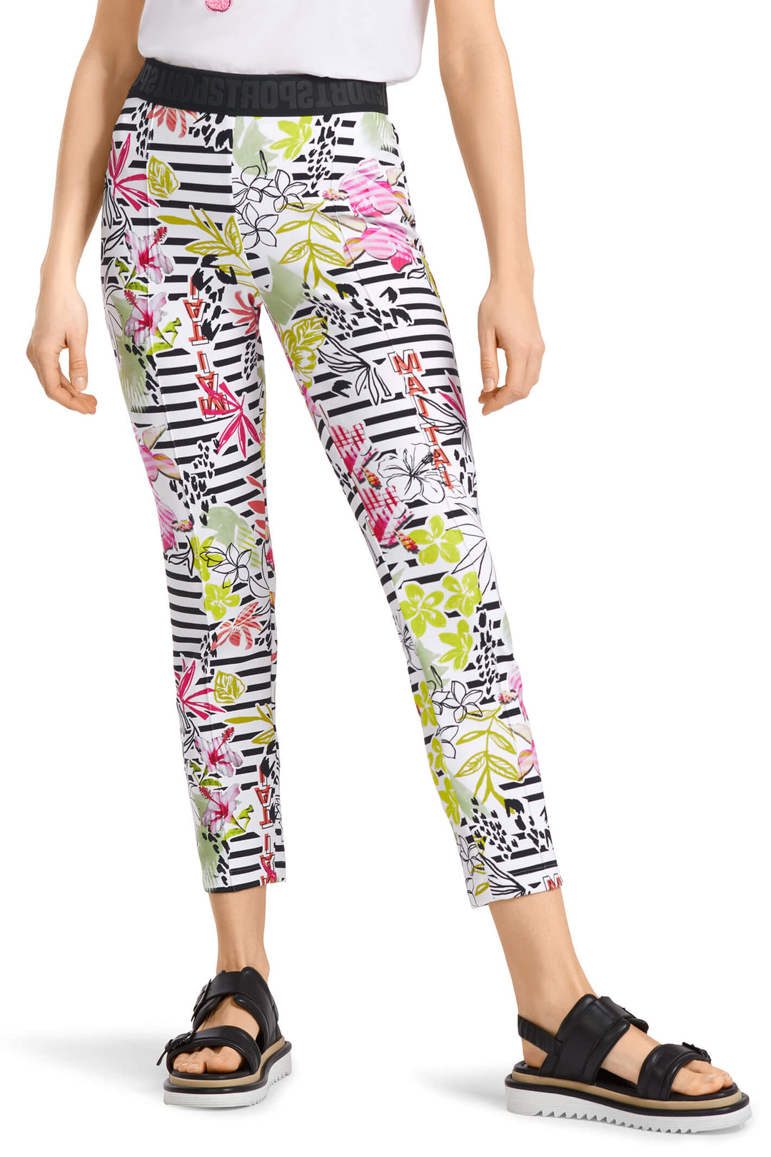 Marc Cain Sports US 81.27 J28 Green Light Limeade Happy Times Pull-On Trousers - Olivia Grace Fashion