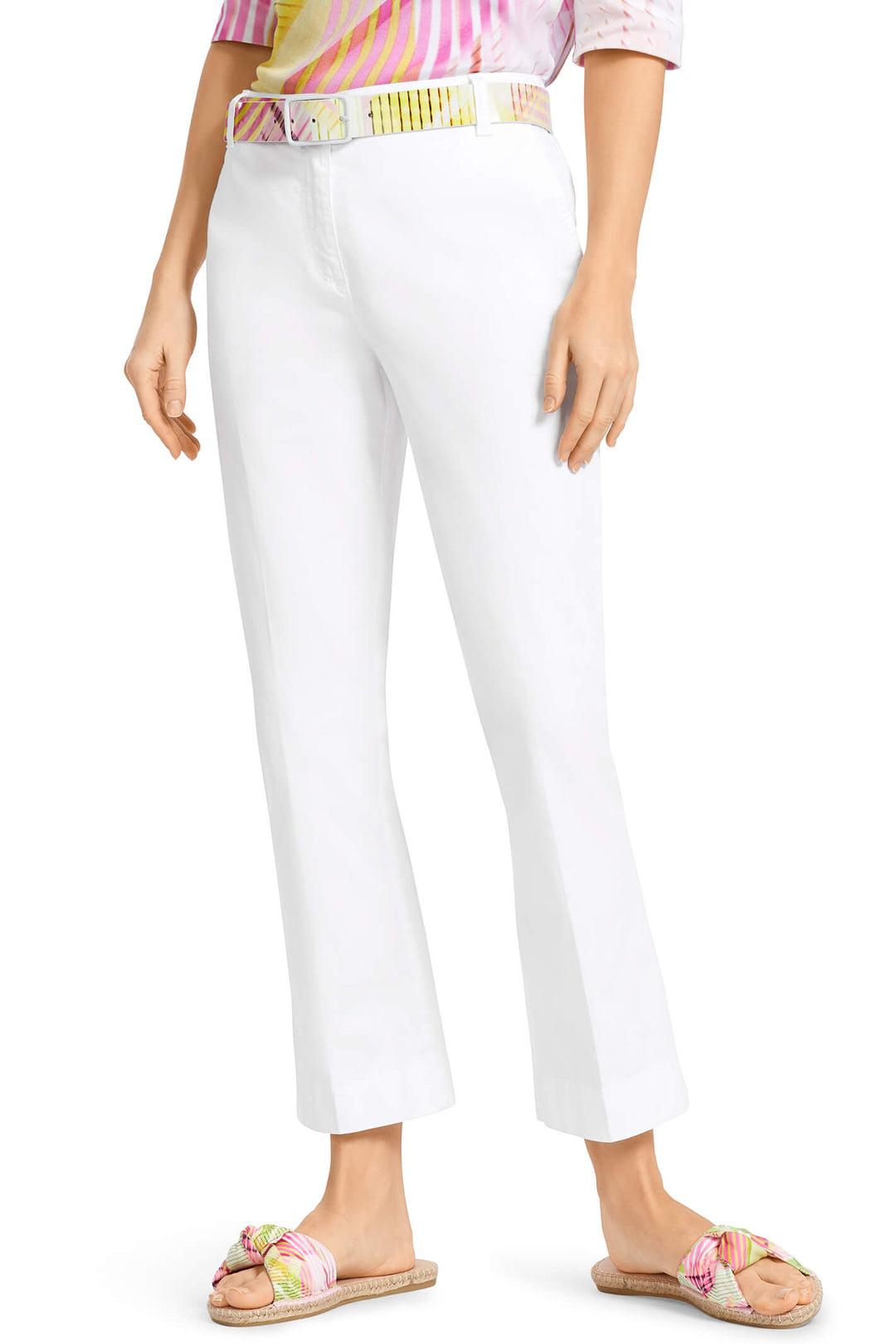 Marc Cain Sports US 81.43 W62 100 White Trousers - Olivia Grace Fashion
