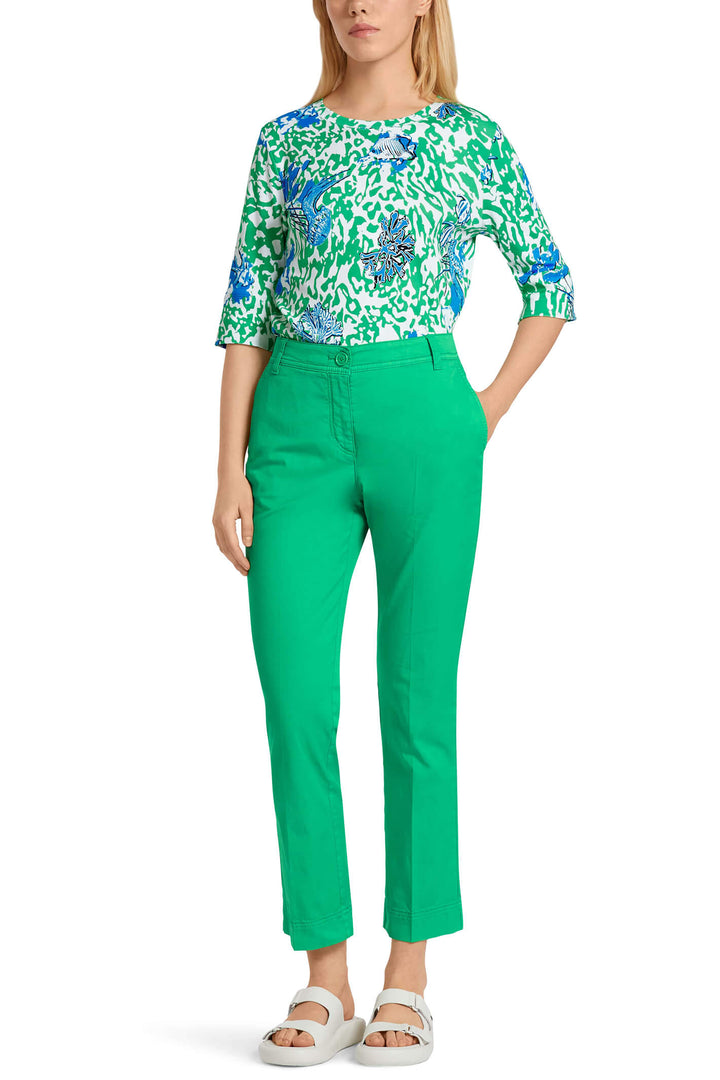 Marc Cain Sports US 81.43 W62 552 Bright Basil Leaf Green Trousers - Olivia Grace Fashion