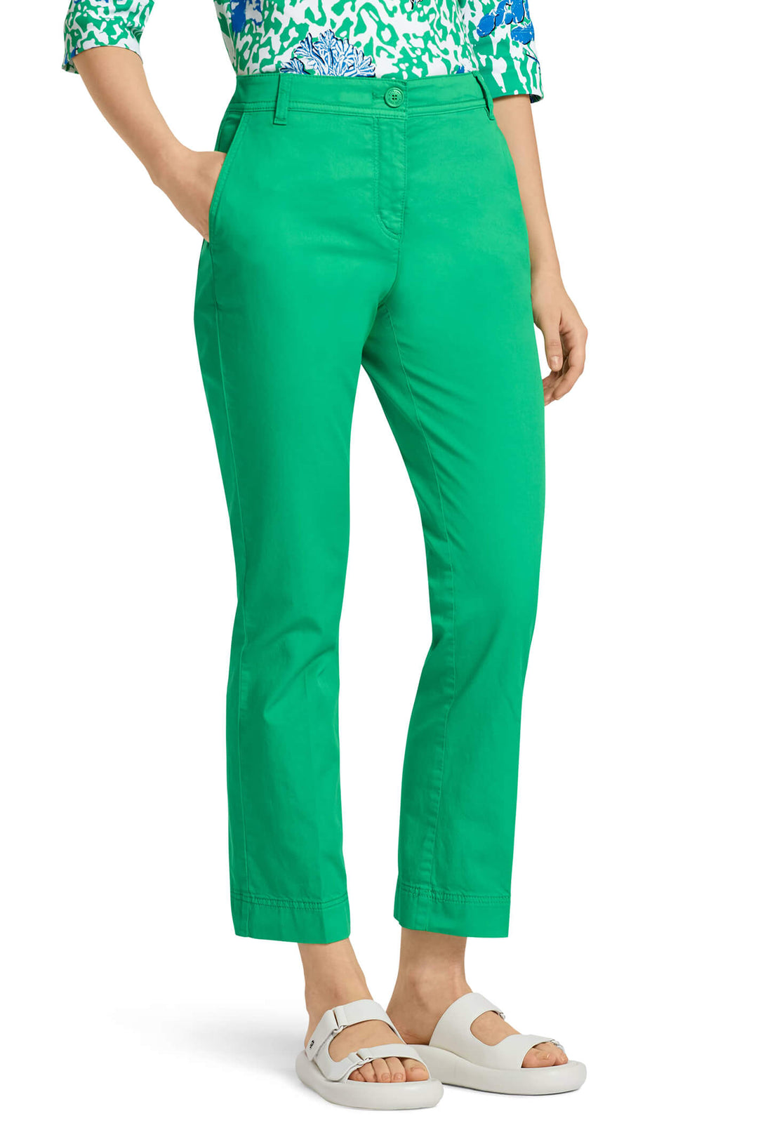 Marc Cain Sports US 81.43 W62 552 Bright Basil Leaf Green Trousers - Olivia Grace Fashion
