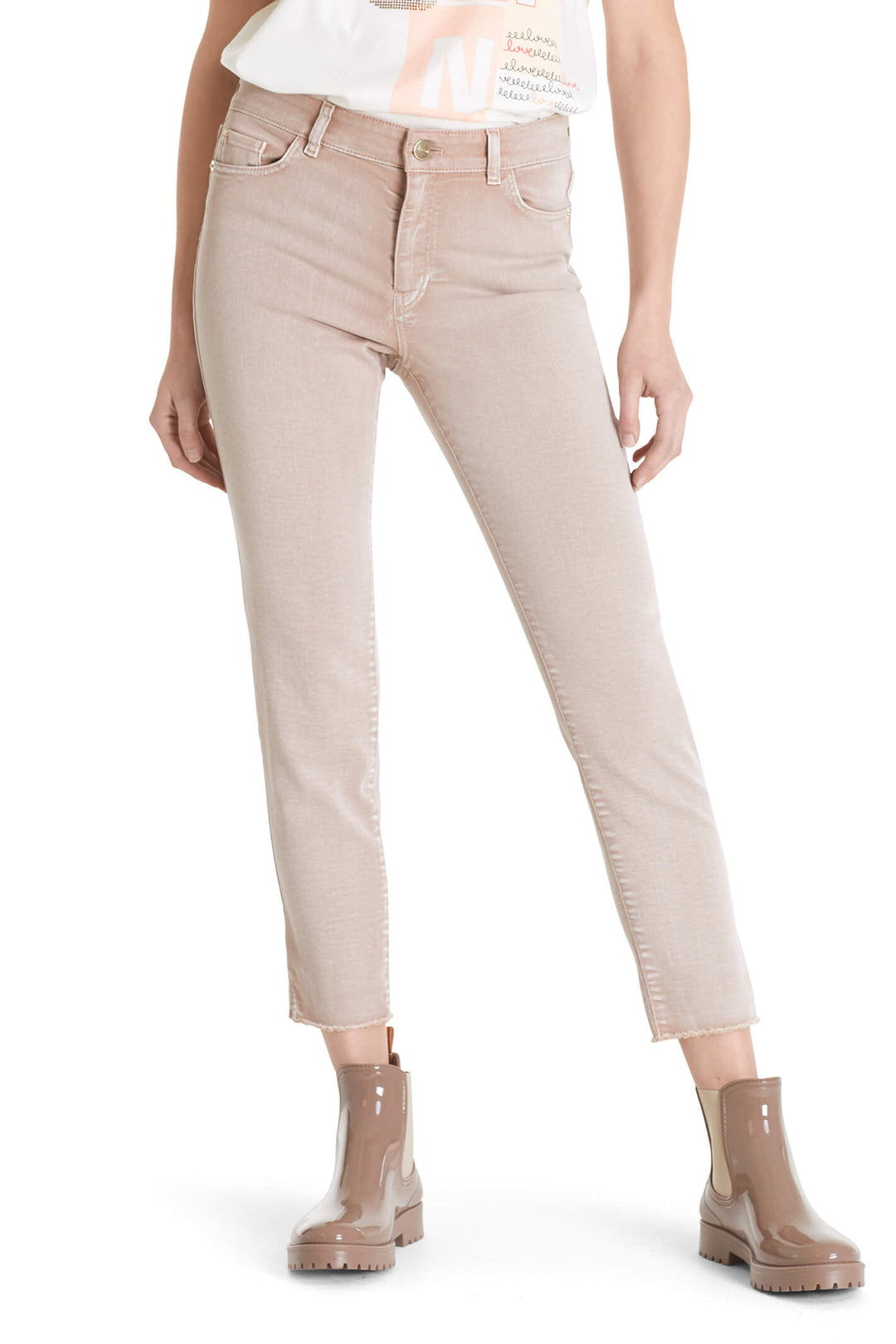 Marc Cain TA 82.11 D67 Warm Taupe Denim Jeans - Olivia Grace Fashion
