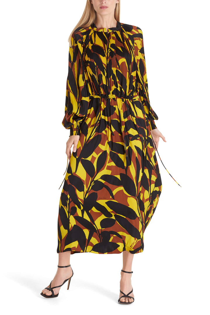 Marc Cain TC 21.36 W89 Saffron Yellow Long Sleeve Dress - Olivia Grace Fashion