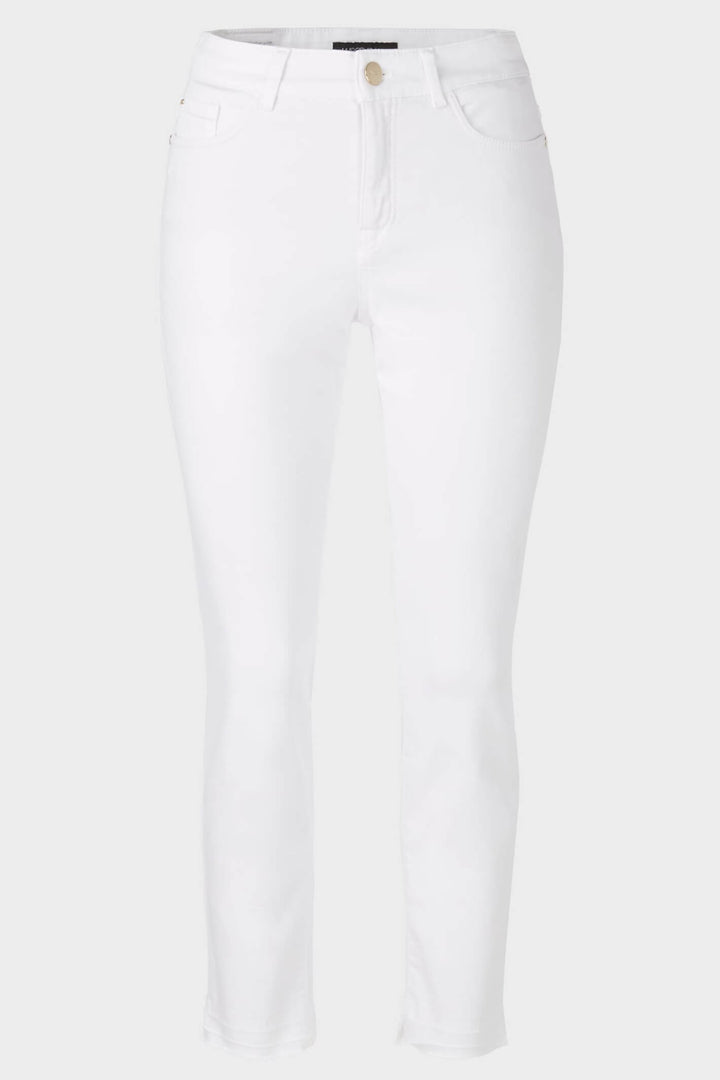 Marc Cain UP 82.03 D50 White Silea 5-Pocket Vintage Look Jeans - Olivia Grace Fashion