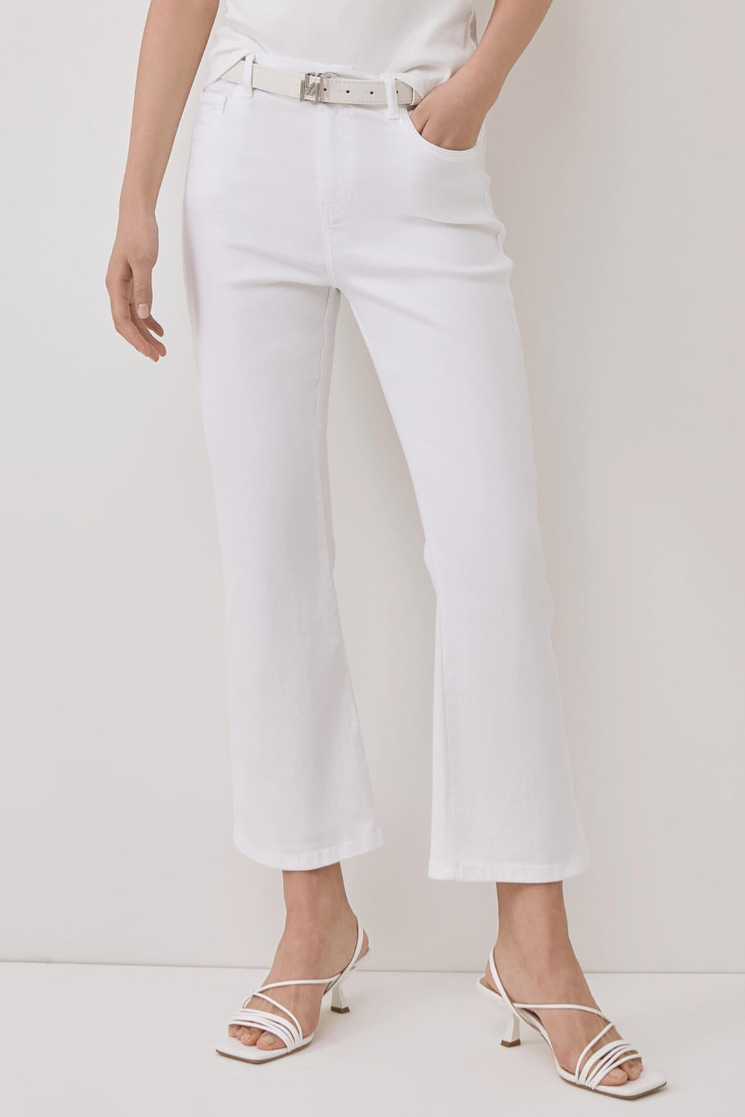 Marella Amerigo 2331310535200 White Cropped Jeans - Olivia Grace Fashion