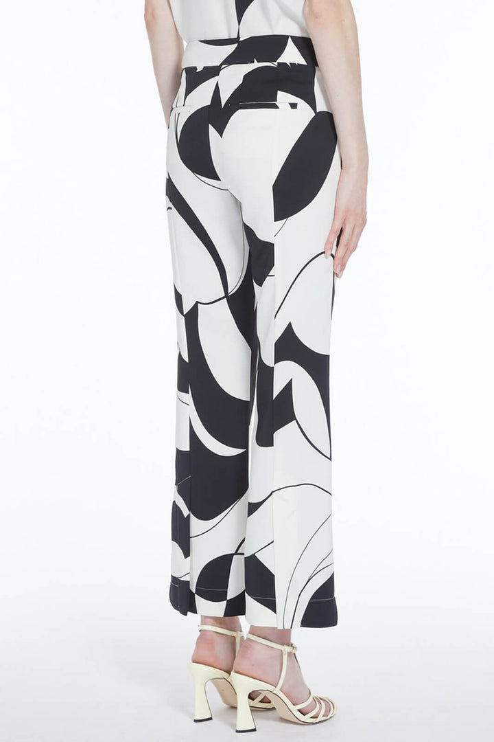 Marella Amica 2331310433200 Black Print Trousers - Olivia Grace Fashion