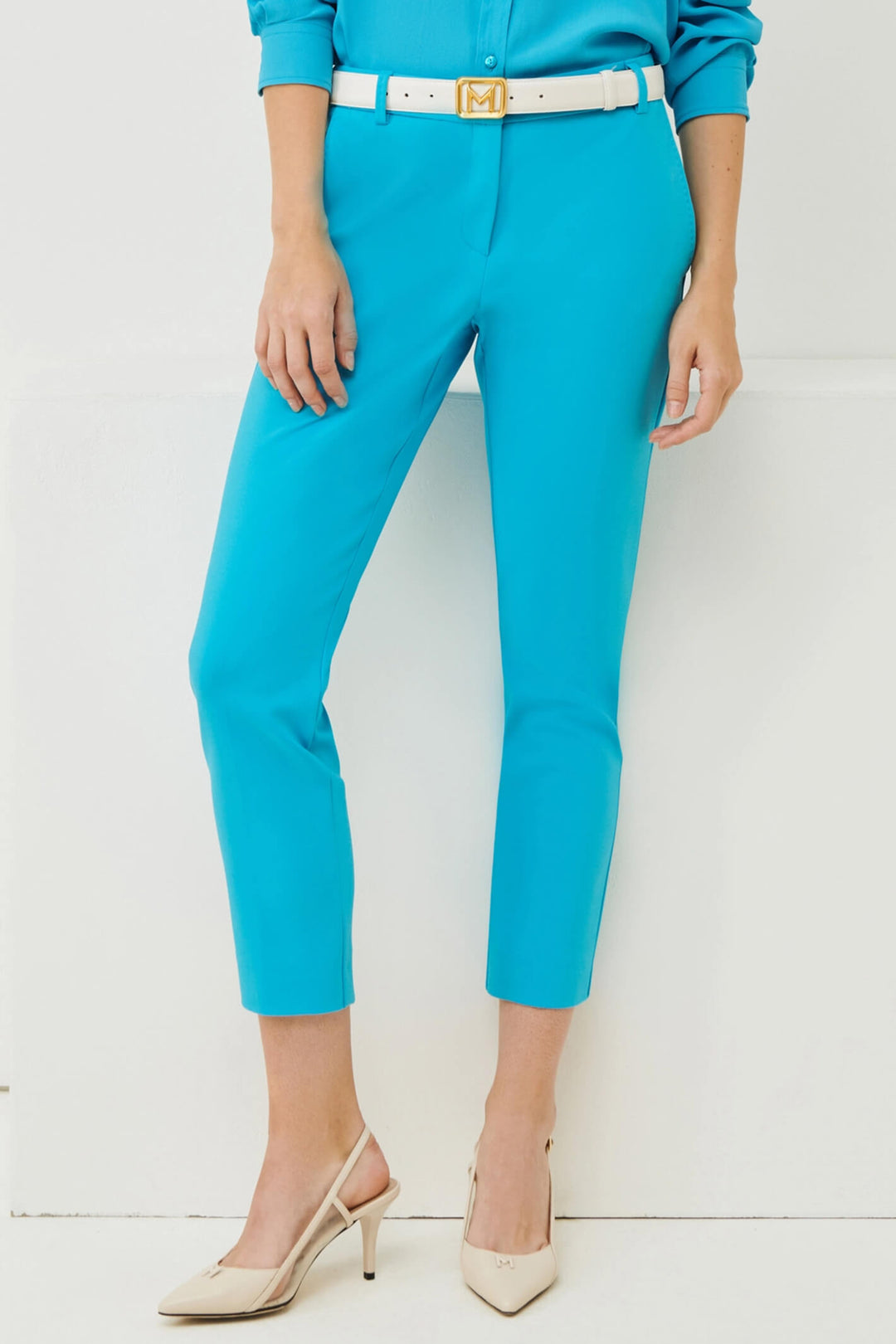 Marella Anversa 2331310431200 Turquoise Trousers - Olivia Grace Fashion