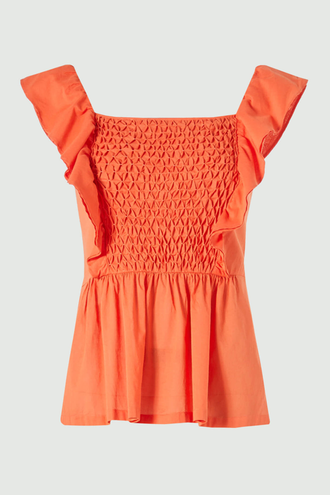Marella Artemio 31610622200 Orange Ruffle Top - Olivia Grace Fashion