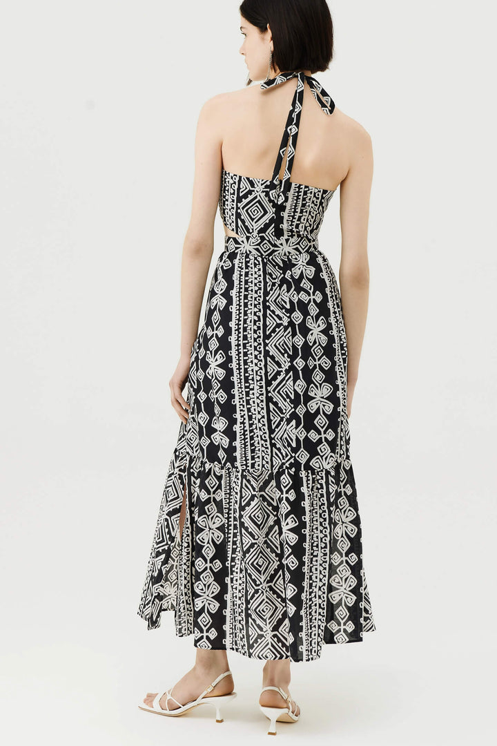 Marella Berger 2332212032200 Black Print Maxi Dress - Olivia Grace Fashion