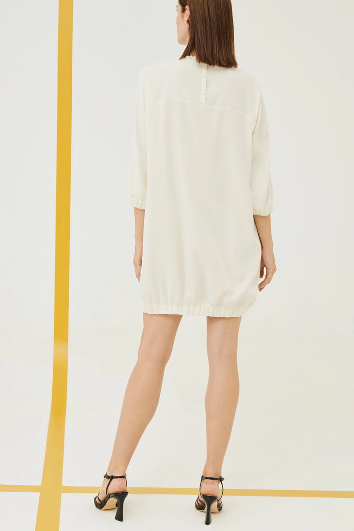 Marella Karlie 2332210733200 Wool White Short Dress - Olivia Grace Fashion