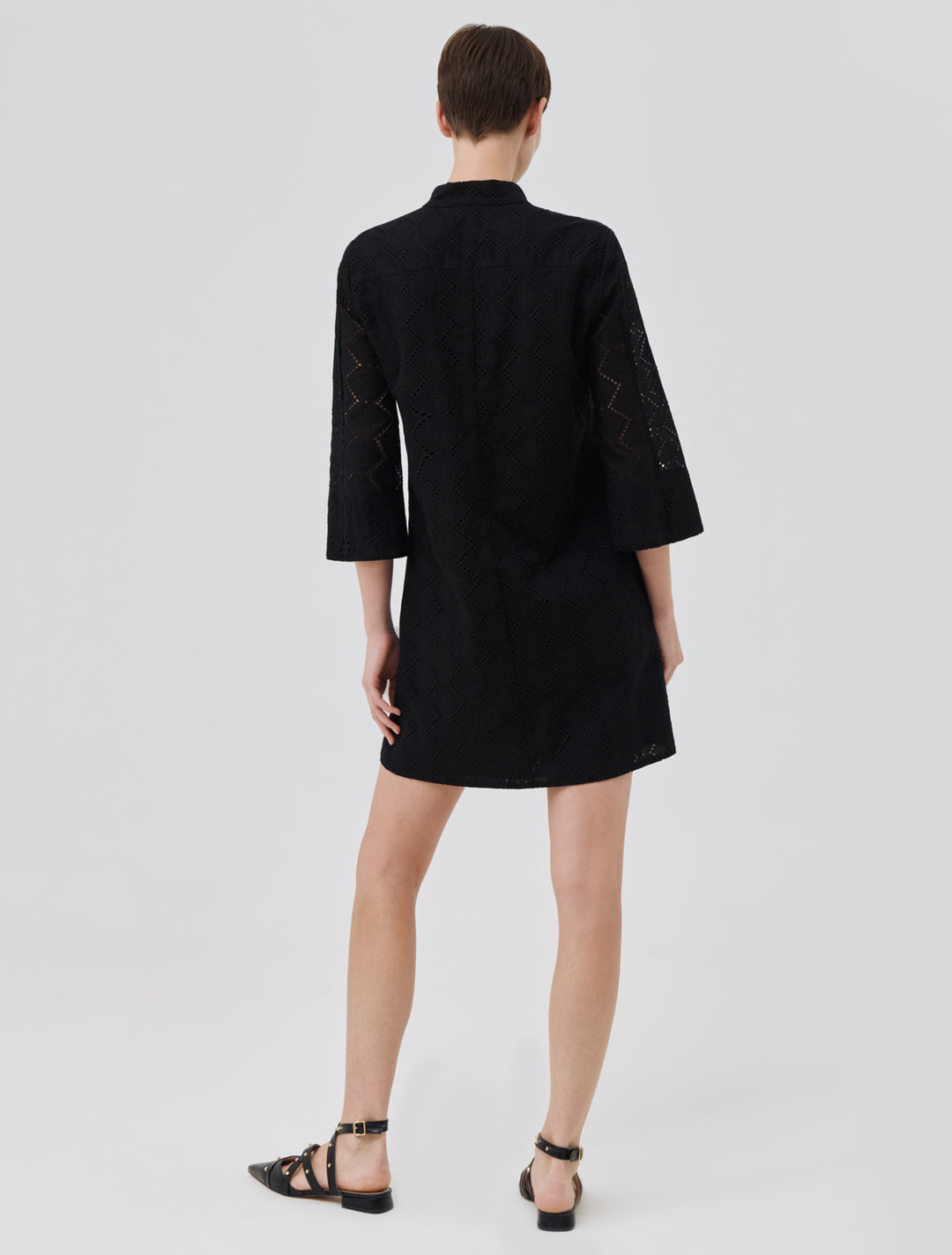 Marella Lester 32210924200 Black Split Neck Dress - Olivia Grace Fashion