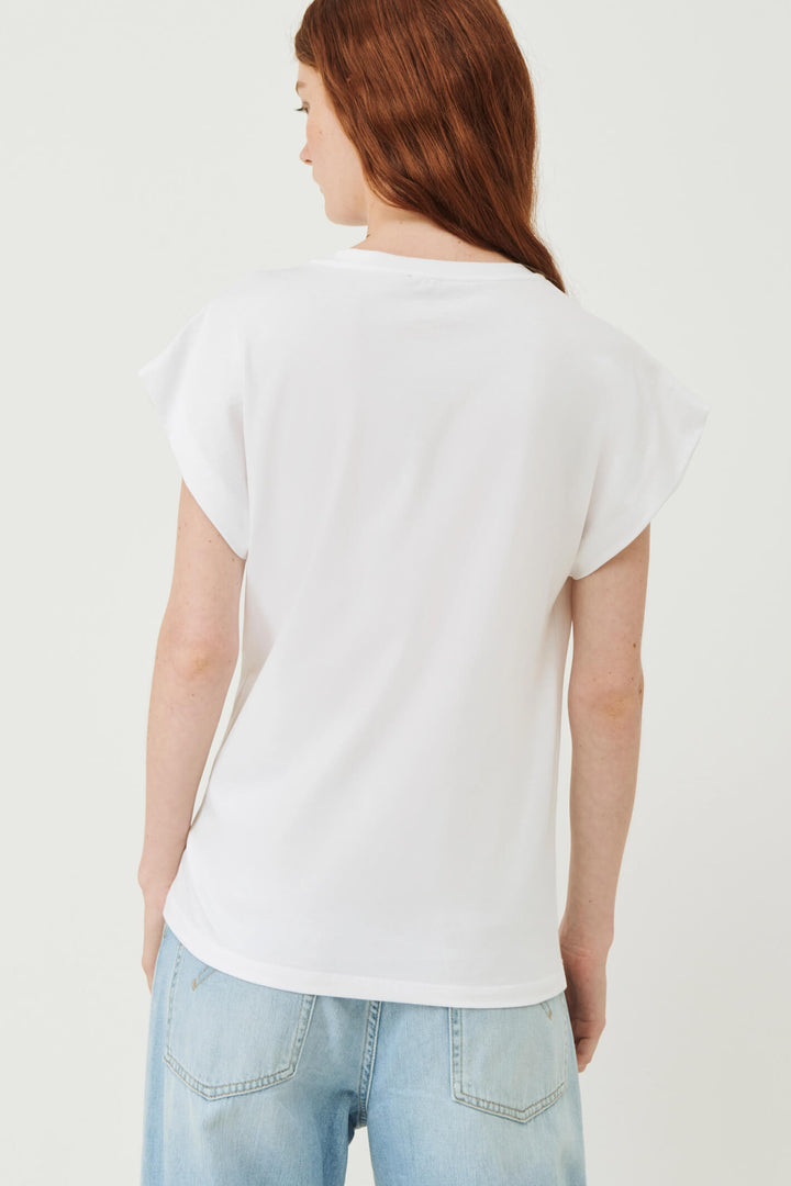 Marella Oxalis 2339710234200 White Print T-Shirt - Olivia Grace Fashion