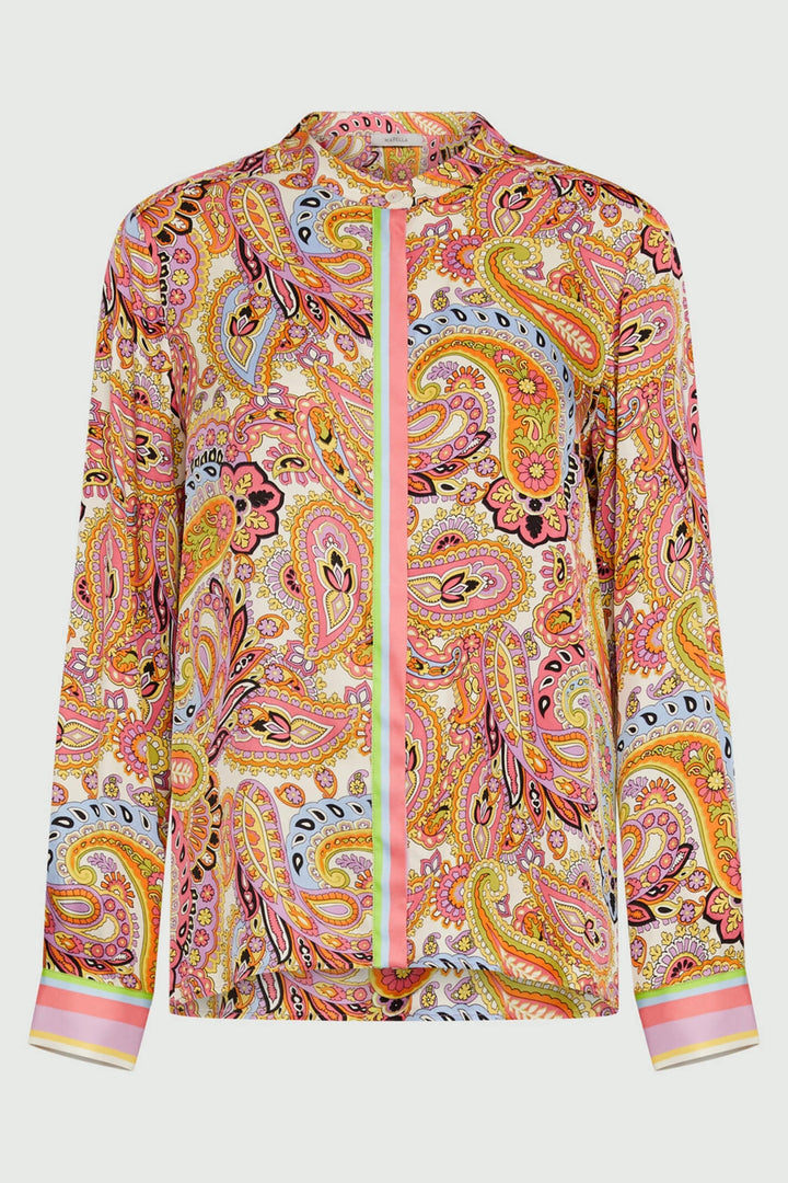 Marella Verve 2331111031200 Paisley Pink Print Shirt - Olivia Grace Fashion