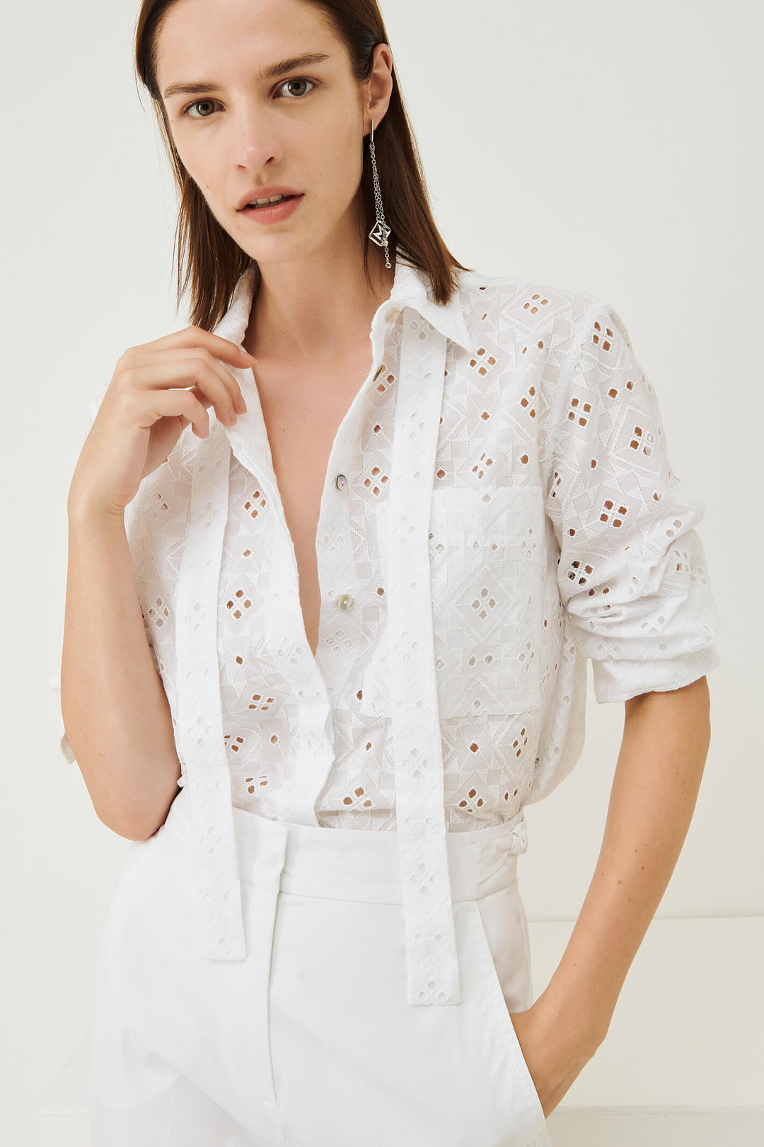 Marella Voghera 2331111334200 White Shirt - Olivia Grace Fashion