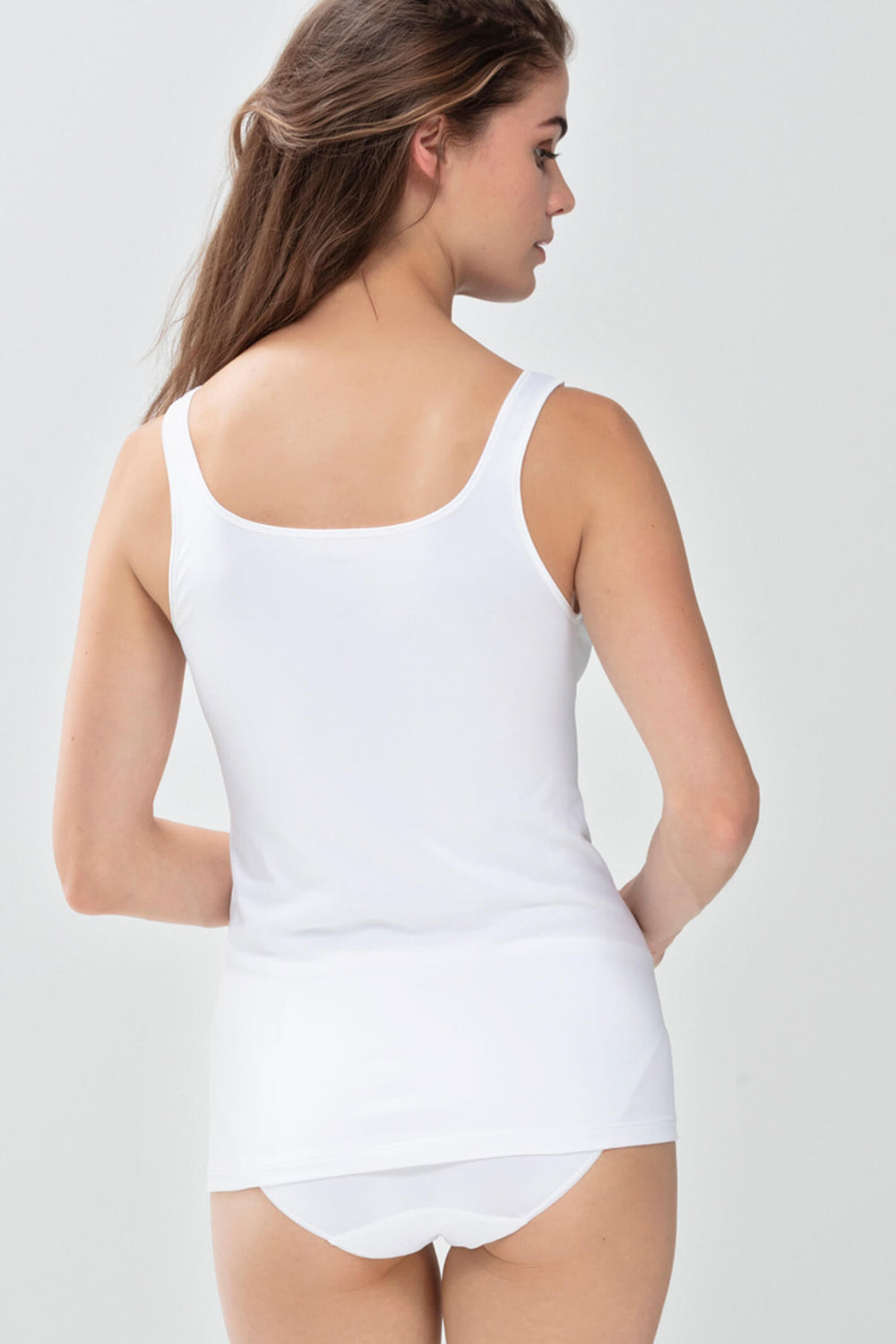 Mey 55204 White Vest Top - Olivia Grace Fashion