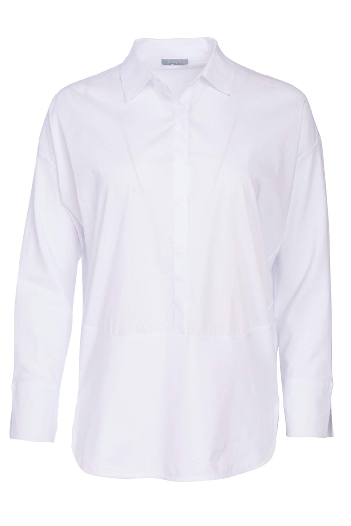 Naya NAS23103 White Jersey Blouse - Olivia Grace Fashion