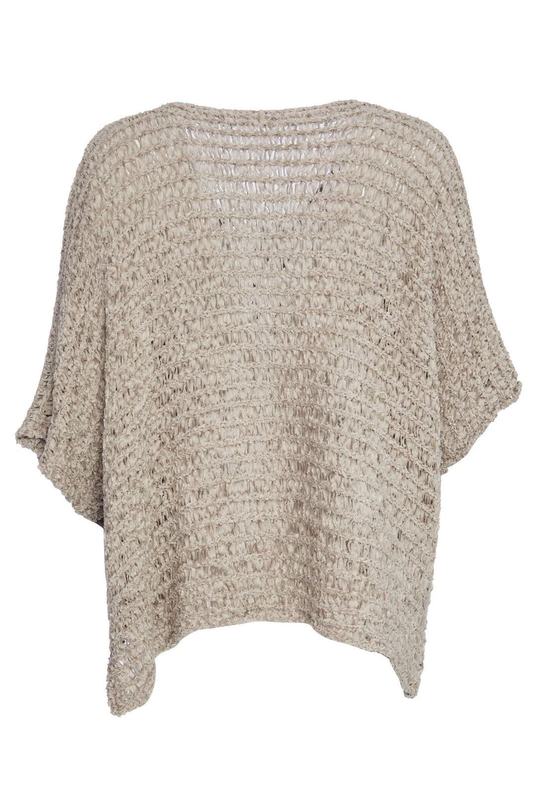 Naya NAS23271 Stone V-Neck Square Knit Jumper - Olivia Grace Fashion