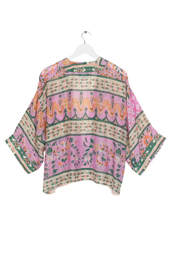 One Hundred Stars Kimono Folk Flowers Pink - Olivia Grace Fashion