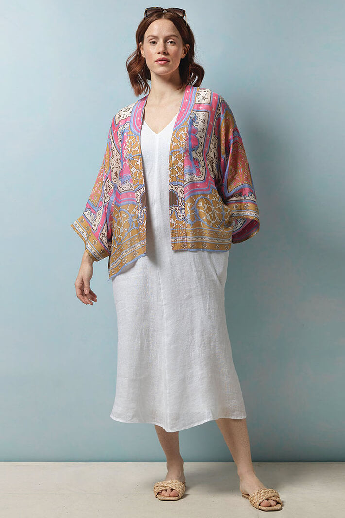 One Hundred Stars Kimono Indian Summer Pink - Olivia Grace Fashion