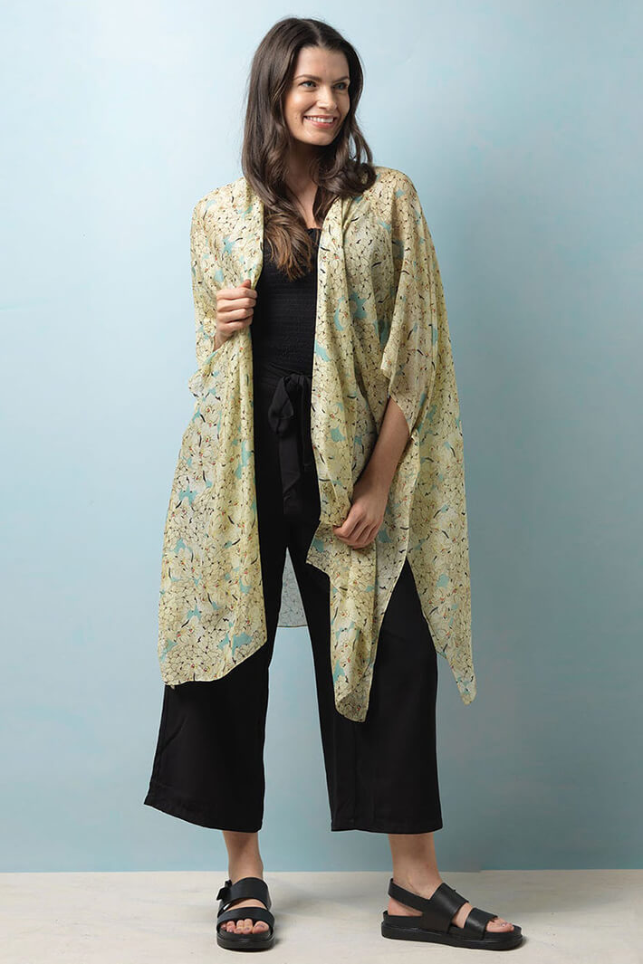 One Hundred Stars Throwover Blossom Aqua - Olivia Grace Fashion