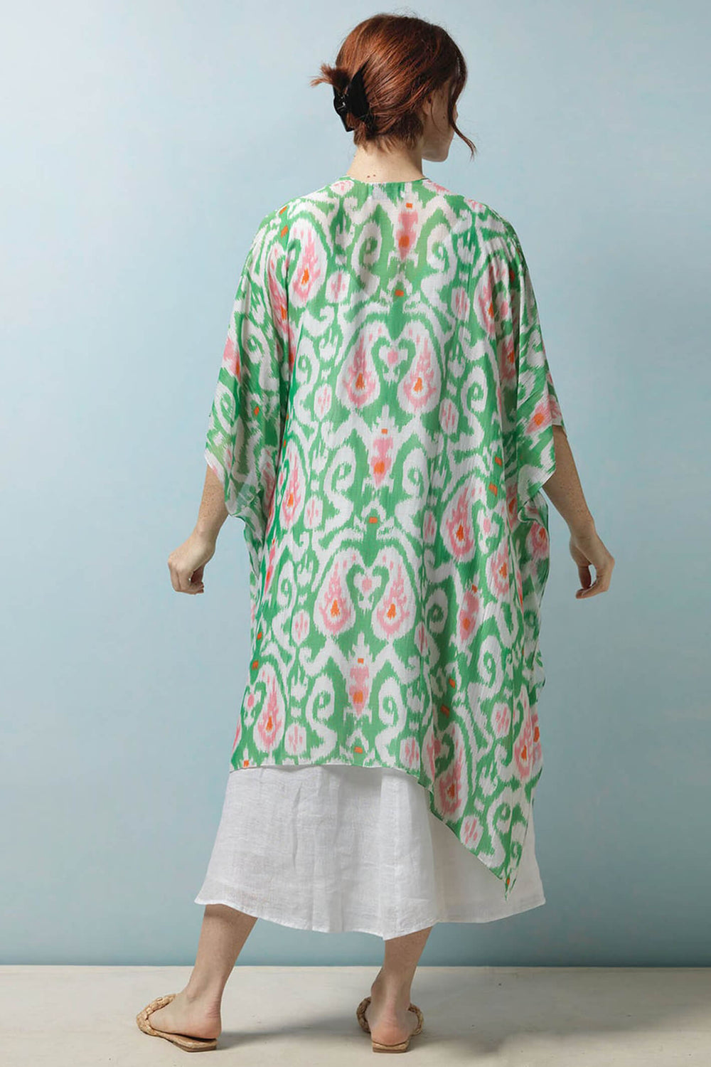 One Hundred Stars Throwover Ikat Green - Olivia Grace Fashion