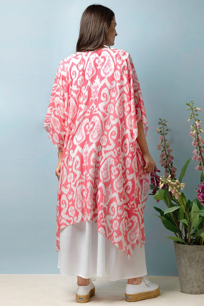 One Hundred Stars Throwover Ikat Pink - Olivia Grace Fashion