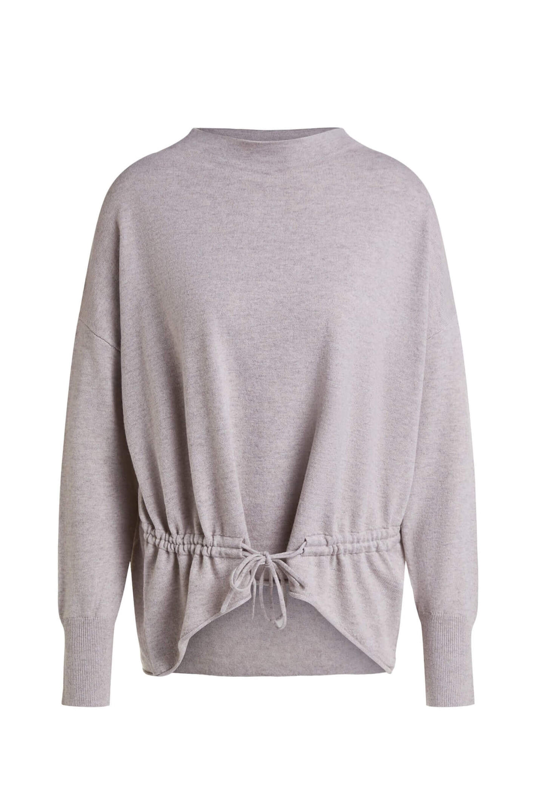 Oui Taupe Drawstring Waist Jumper Front