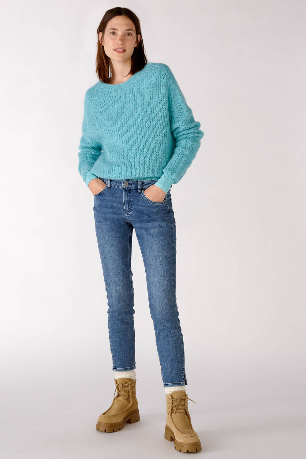 Oui 76130 Dark Blue Denim Jeans - Olivia Grace Fashion